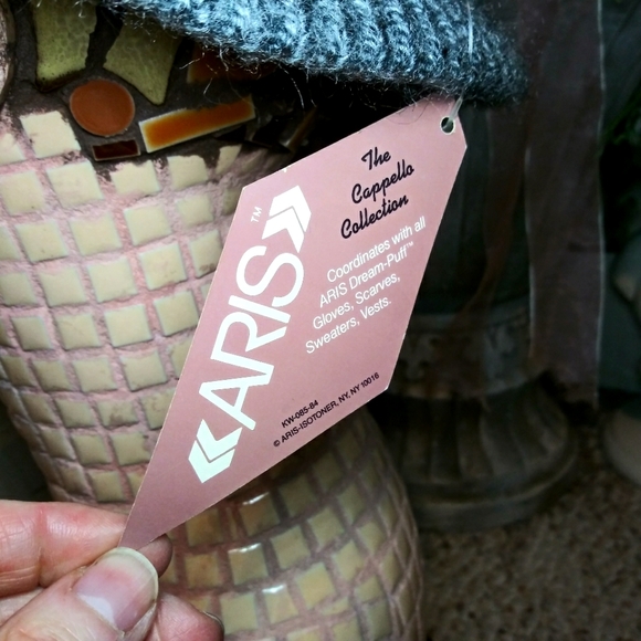 Vintage 1970-80's NWT Aris Cappello Collection Fair Isle Sweater Knit Hat - Picture 6 of 13